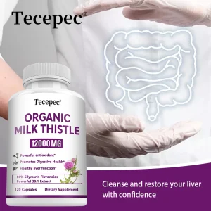 Liver Health Supplement 12000mg,Milk Thistle Extract,