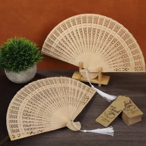 100 Pieces Wooden Folding Fan Sandalwood